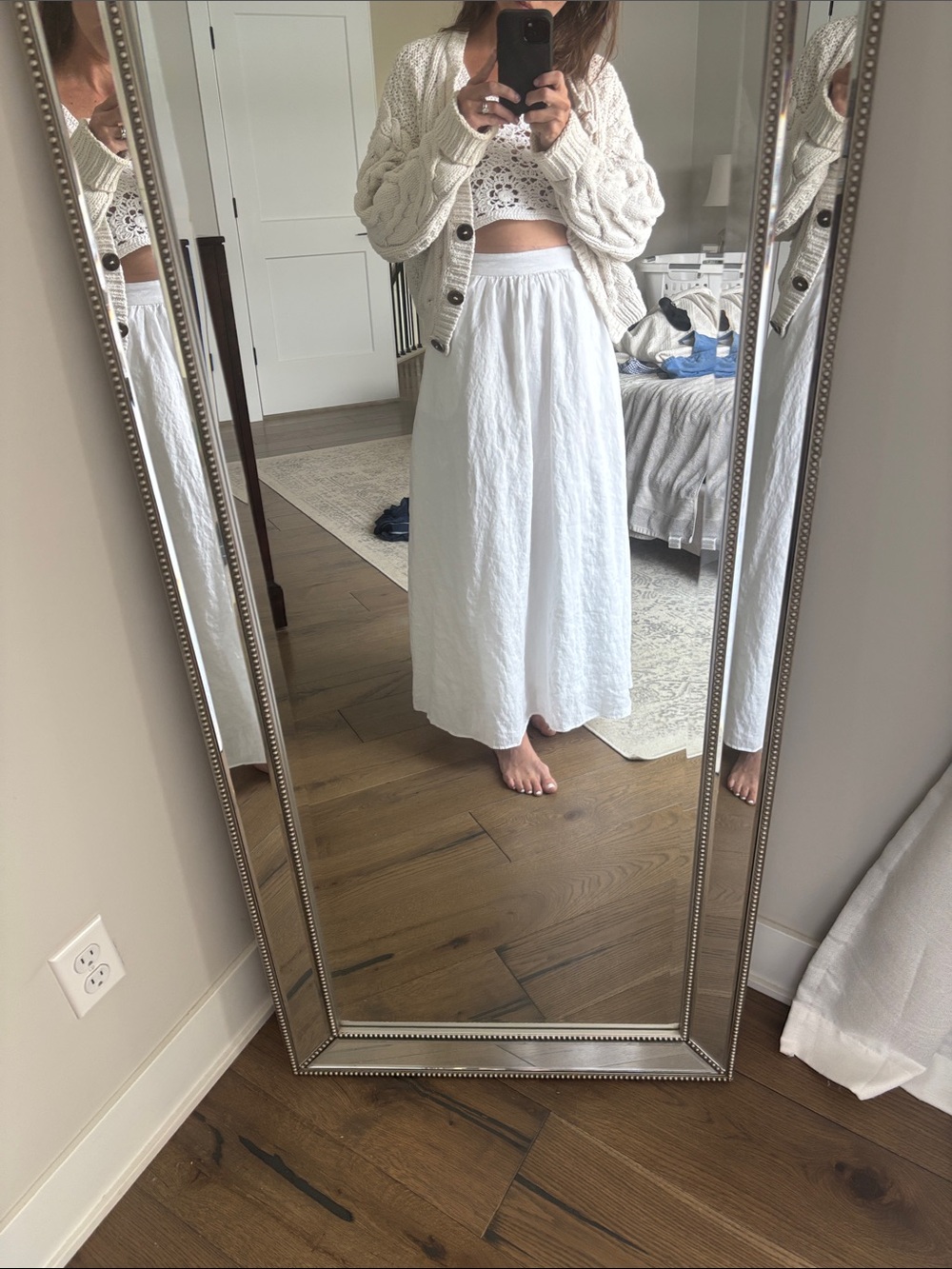 DISSH White Maxi Linen Skirt - Picture 4 of 4